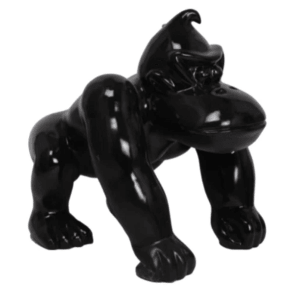 Statue Gorille Poing Animaux Resine - 40cm - Noir - ANIMAUX-RESINE.FR (8905135554900)