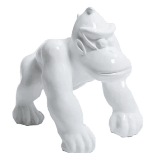 Statue Gorille Poing Animaux Resine - 70cm - Blanc - ANIMAUX-RESINE.FR (8905129394516)