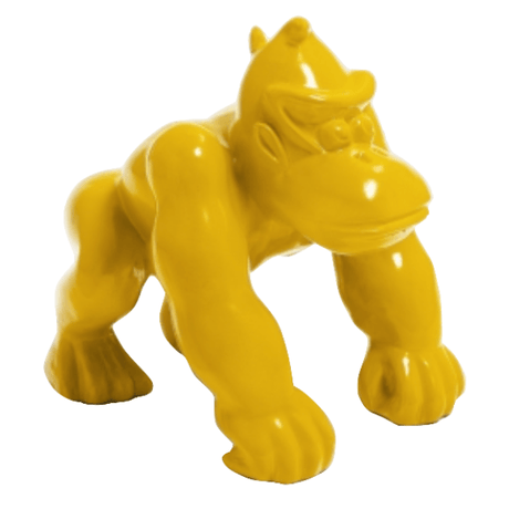 Statue Gorille Poing Animaux Resine - 70cm - Jaune - ANIMAUX-RESINE.FR (8905129886036)