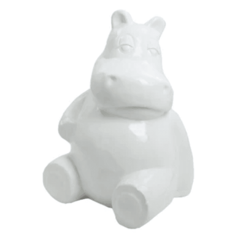 Statue Hippopotame Animaux Resine - 100cm - Blanc - ANIMAUX-RESINE.FR