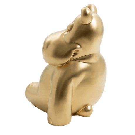 Statue Hippopotame Animaux Resine - 100cm - Doré - ANIMAUX-RESINE.FR (8905152004436)