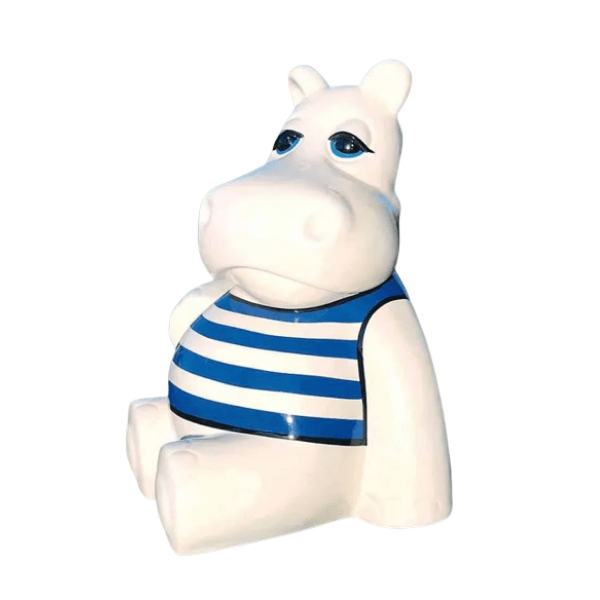 Statue Hippopotame Animaux Resine - 100cm - Marin Bleu - ANIMAUX-RESINE.FR (8905152069972)