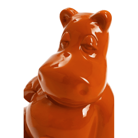 Statue Hippopotame Animaux Resine - 100cm - Orange - ANIMAUX-RESINE.FR (8905160261972)