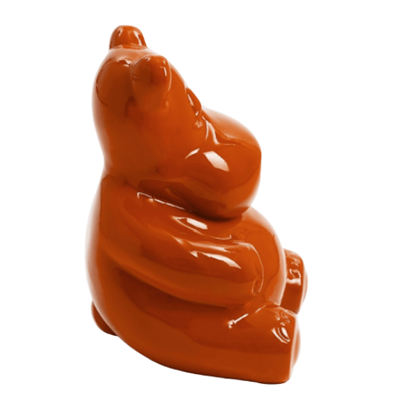 Statue Hippopotame Animaux Resine - 100cm - Orange - ANIMAUX-RESINE.FR (8905160261972)