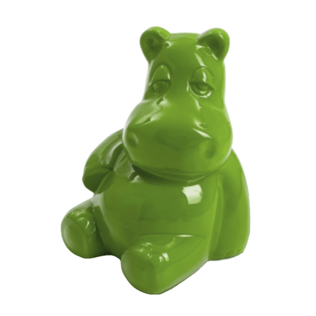 Statue Hippopotame Animaux Resine - 100cm - Vert Pomme - ANIMAUX-RESINE.FR (8905159901524)