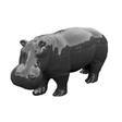 Statue Hippopotame Animaux Resine - 180cm - Noir - ANIMAUX-RESINE.FR (8905147613524)