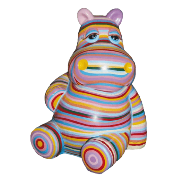 Statue Hippopotame Animaux Resine - 25cm - Candy - ANIMAUX-RESINE.FR (8905156133204)