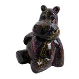 Statue Hippopotame Animaux Resine - 50cm - Graffiti Noir - ANIMAUX-RESINE.FR (8905154494804)