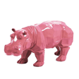 Statue Hippopotame Origami Animaux Resine - 95cm - Rose Clair - ANIMAUX-RESINE.FR (8905160687956)