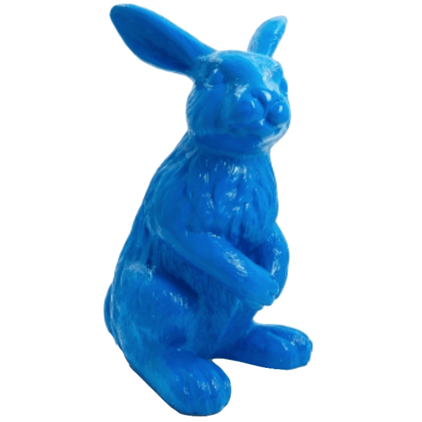 Statue Lapin Animaux Resine - 115cm - Bleu - ANIMAUX-RESINE.FR