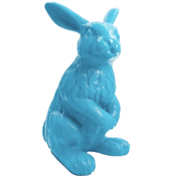 Statue Lapin Animaux Resine - 115cm - Bleu Ciel - ANIMAUX-RESINE.FR (8905171665236)