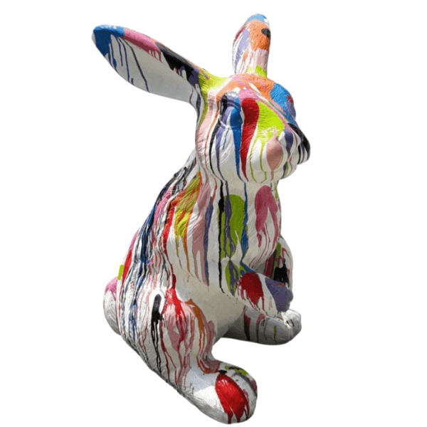 Statue Lapin Animaux Resine - 115cm - Multi Coulure Blanc - ANIMAUX-RESINE.FR (8905168093524)