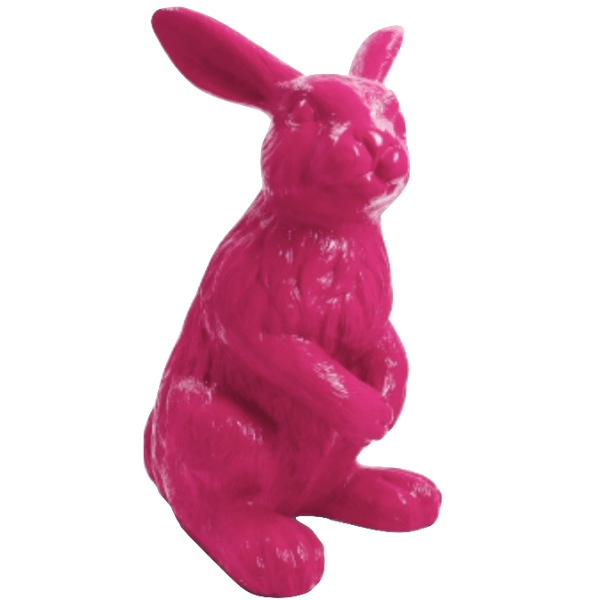 Statue Lapin Animaux Resine - 115cm - Rose Fushia - ANIMAUX-RESINE.FR (8905170846036)