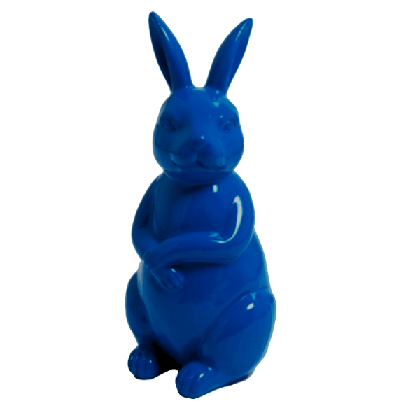 Statue Lapin Animaux Resine - 35cm - Bleu Nuit - ANIMAUX-RESINE.FR (8905167765844)