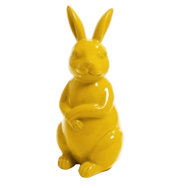 Statue Lapin Animaux Resine - 35cm - Jaune - ANIMAUX-RESINE.FR (8905169437012)