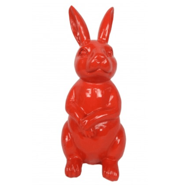 Statue Lapin Animaux Resine - 35cm - Rouge - ANIMAUX-RESINE.FR (8905169207636)