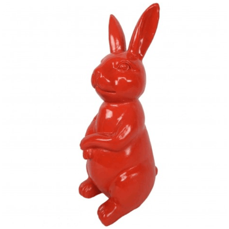 Statue Lapin Animaux Resine - 35cm - Rouge - ANIMAUX-RESINE.FR (8905169207636)