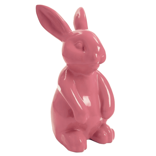 Statue Lapin Animaux Resine - 60cm - Rose Clair - ANIMAUX-RESINE.FR (8905167405396)