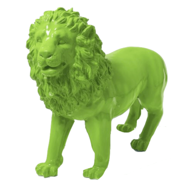 Statue Lion Animaux Resine - 100cm - Vert Pomme - ANIMAUX-RESINE.FR (8905216983380)