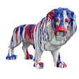 Statue Lion Animaux Resine - 190cm - Coulure Bleu et Rouge - ANIMAUX-RESINE.FR (8905214099796)