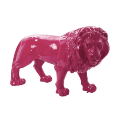 Statue Lion Animaux Resine - 190cm - Rose Fushia - ANIMAUX-RESINE.FR (8905213804884)