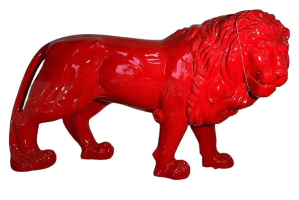 Statue Lion Animaux Resine - 190cm - Rouge - ANIMAUX-RESINE.FR (8905214853460)