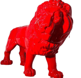 Statue Lion Animaux Resine - 190cm - Rouge - ANIMAUX-RESINE.FR (8905214853460)