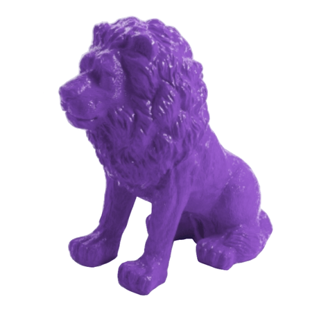 Statue Lion Animaux Resine - 65cm - Violet - ANIMAUX-RESINE.FR (8905220358484)