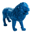 Statue Lion Animaux Resine Origami - 100cm - Bleu - ANIMAUX-RESINE.FR (8905215377748)