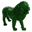 Statue Lion Animaux Resine Origami - 100cm - Vert - ANIMAUX-RESINE.FR