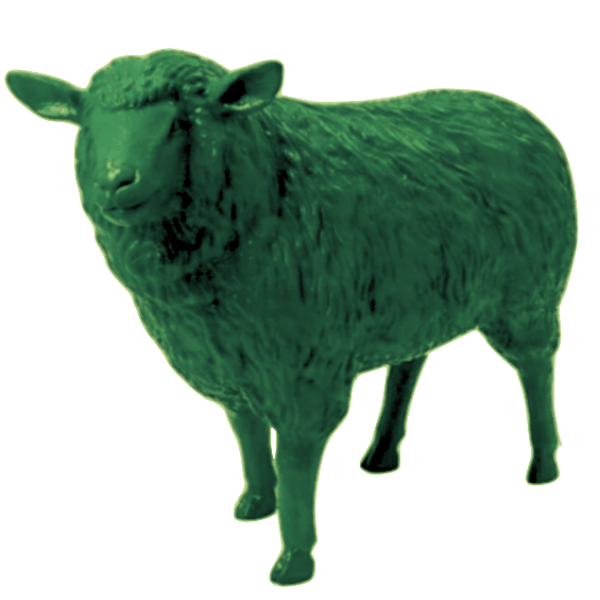 Statue Mouton Animaux Resine - 110cm - Vert - ANIMAUX-RESINE.FR (8905229074772)