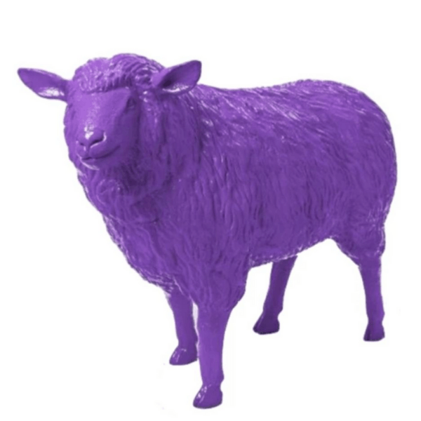 Statue Mouton Animaux Resine - 110cm - Violet - ANIMAUX-RESINE.FR (8905227239764)