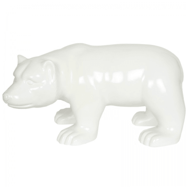 Statue Ours Animaux Resine - 100cm - Blanc - ANIMAUX-RESINE.FR