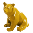 Statue Ours Animaux Resine - 30cm - Jaune - ANIMAUX-RESINE.FR (8905248604500)