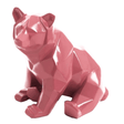 Statue Ours Animaux Resine - 30cm - Rose Clair - ANIMAUX-RESINE.FR (8905248244052)