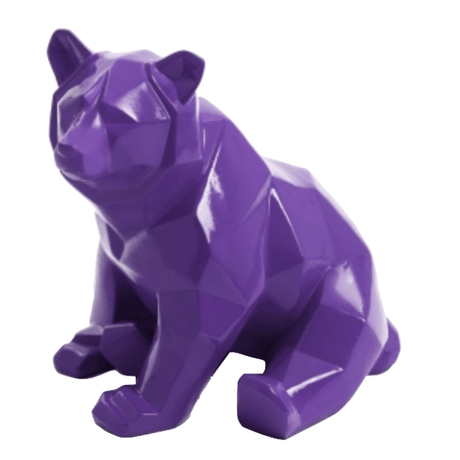 Statue Ours Animaux Resine - 30cm - Violet - ANIMAUX-RESINE.FR (8905247883604)