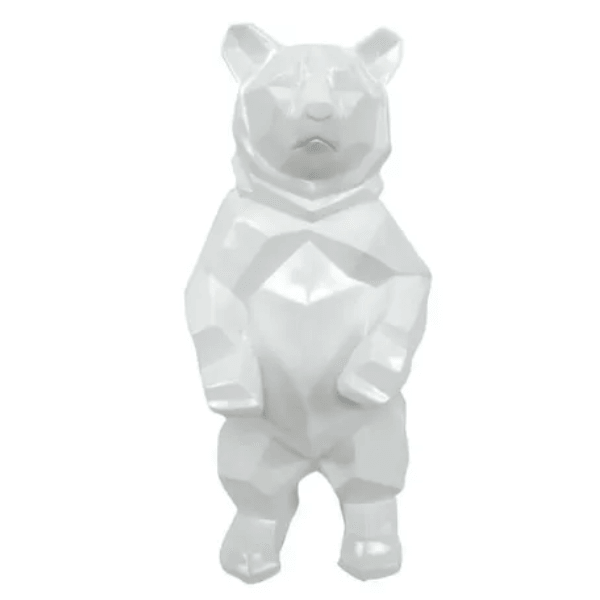 Statue Ours Origami Animaux Resine - 40cm - Blanc - ANIMAUX-RESINE.FR (8905246409044)