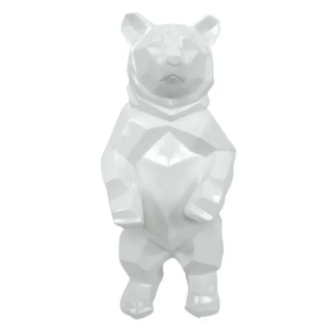 Statue Ours Origami Animaux Resine - 40cm - Blanc - ANIMAUX-RESINE.FR (8905246409044)