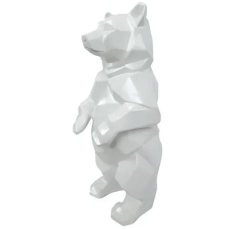 Statue Ours Origami Animaux Resine - 40cm - Blanc - ANIMAUX-RESINE.FR (8905246409044)