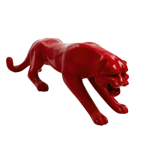 Statue Panthere Animaux Resine - 110cm - Rouge - ANIMAUX-RESINE.FR (8905433973076)