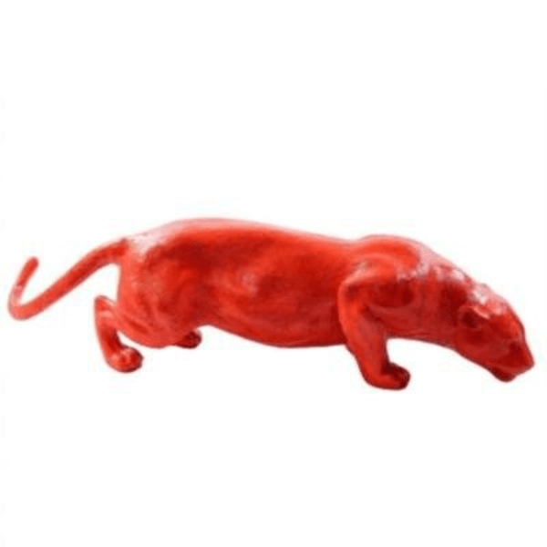 Statue Panthere Animaux Resine - 140cm - Rouge - ANIMAUX-RESINE.FR