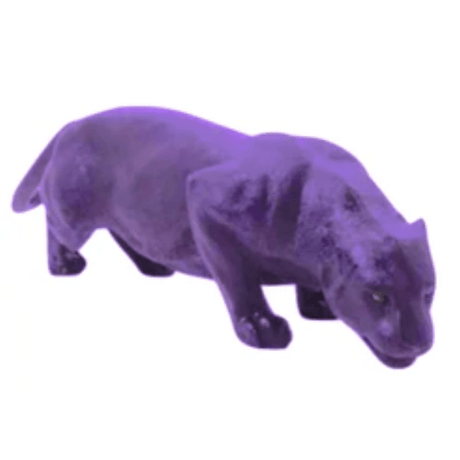 Statue Panthere Animaux Resine - 140cm - Violet - ANIMAUX-RESINE.FR