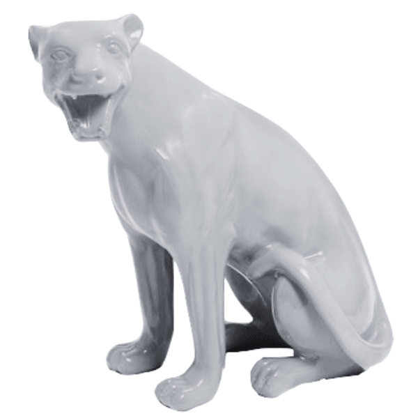 Statue Panthere Animaux Resine - 75cm - Gris - ANIMAUX-RESINE.FR