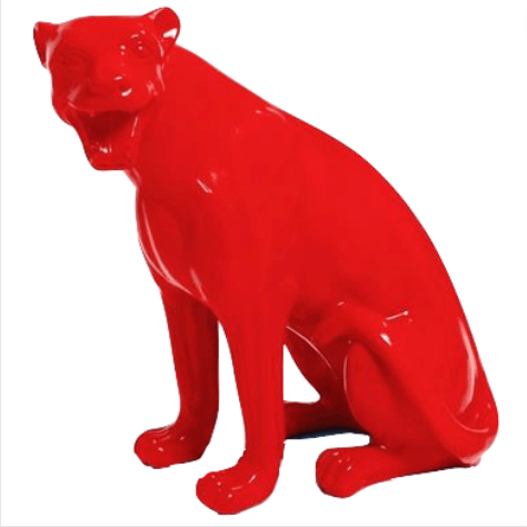 Statue Panthere Animaux Resine - 75cm - Rouge - ANIMAUX-RESINE.FR (8905435414868)