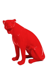 Statue Panthere Animaux Resine - 75cm - Rouge - ANIMAUX-RESINE.FR (8905435414868)