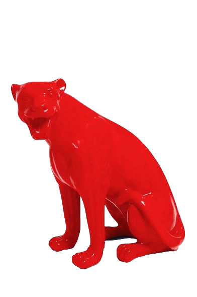 Statue Panthere Animaux Resine - 75cm - Rouge - ANIMAUX-RESINE.FR (8905435414868)