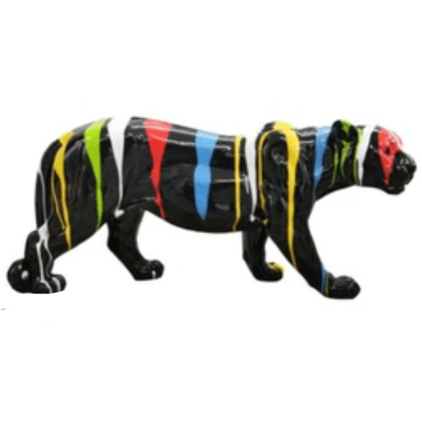 Statue Panthere Animaux Resine - 80cm - Multi Coulure Noir - ANIMAUX-RESINE.FR (8905431777620)