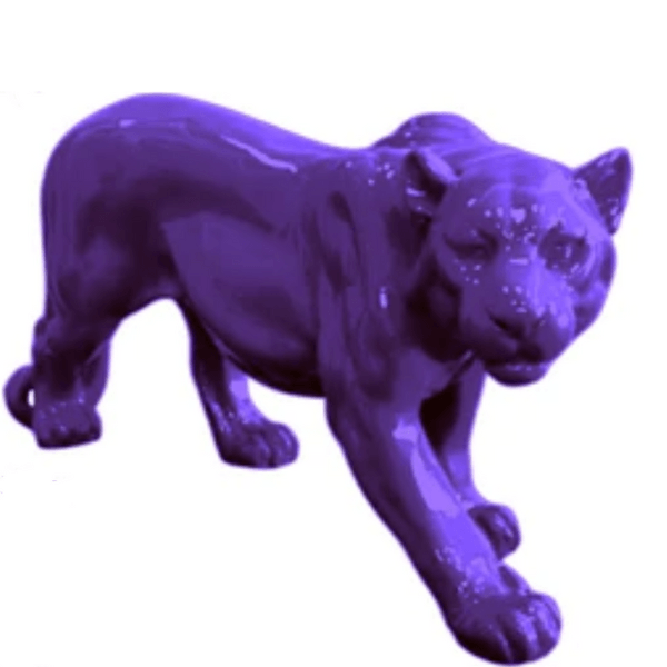 Statue Panthere Animaux Resine - 80cm - Violet - ANIMAUX-RESINE.FR