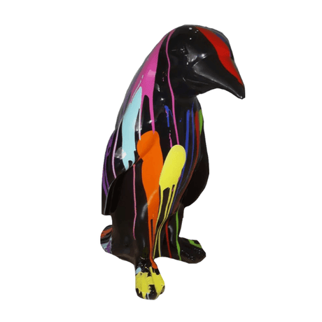 Statue Pingouin Animaux Resine - 120cm - Multi Coulure Noir - ANIMAUX-RESINE.FR (8905257451860)