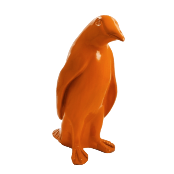 Statue Pingouin Animaux Resine - 120cm - Orange - ANIMAUX-RESINE.FR (8905257025876)